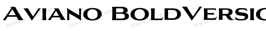 Aviano BoldVersion 1字体转换